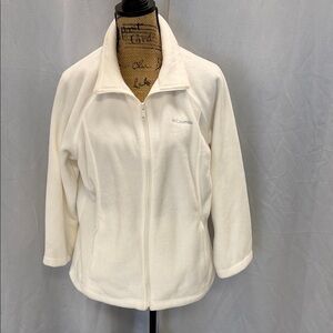 NWOT Columbia White Full-Zip Fleece Jacket